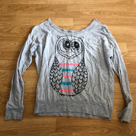Forever 21 Owl Long Sleeve - Picture 1 of 5